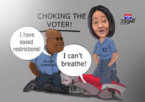 Sammy Gyamfi earns the name 'insensitive dirty crazy politician' over cartoon post that seeks to discredit EC's xenophobic Voter's register