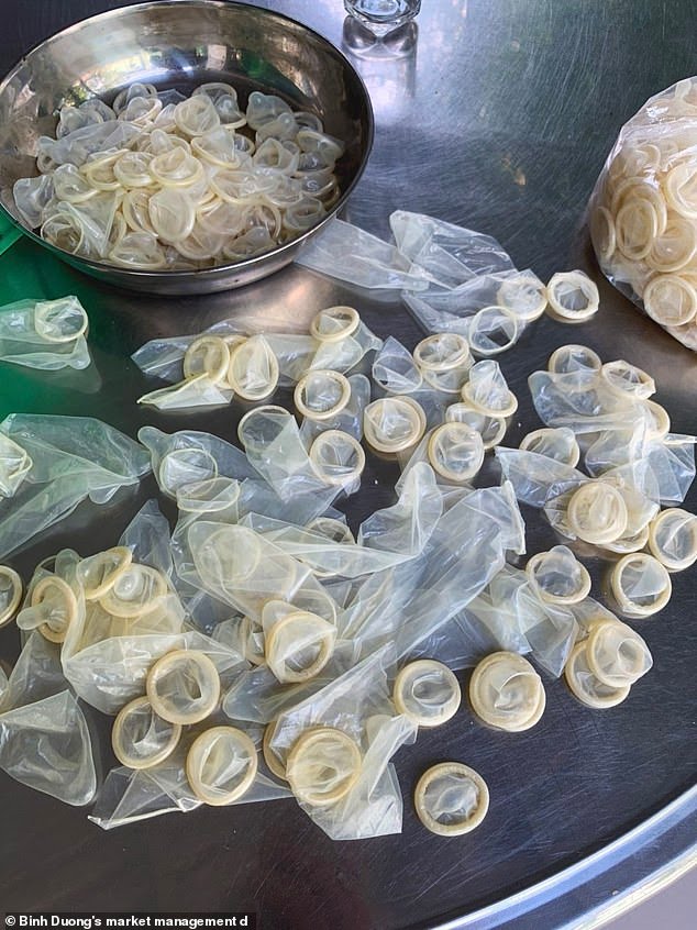 Police have seized 324,000 used Condoms from a warehouse Police have seized 324,000 used Condoms from a warehouse