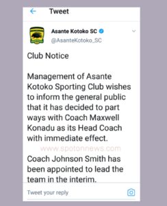 BYE BYE- KOTOKO TELLS KUNADU