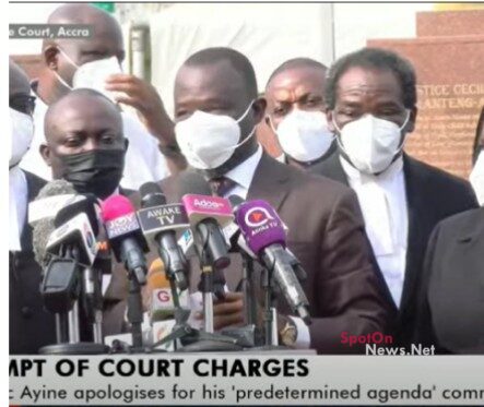 I crossed the line in saying SC has predetermined agenda--- Dominic Ayine I crossed the line in saying SC has predetermined agenda--- Dominic Ayine
