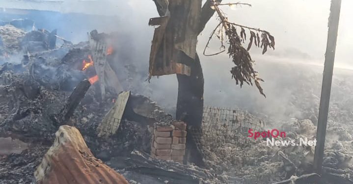 17 years boy burnt into ashes, 70 others lose home after fire guts slums at Kumasi